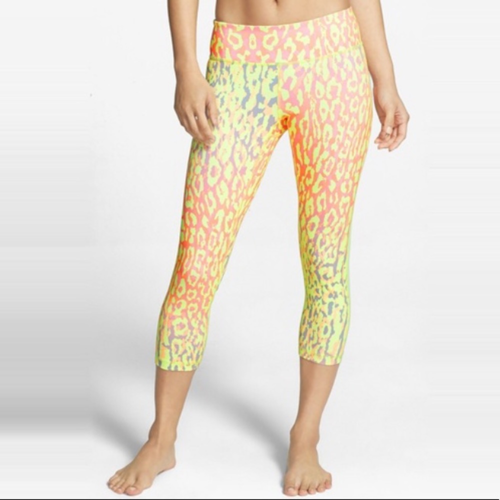 Zella Neon Cheetah Workout Capris